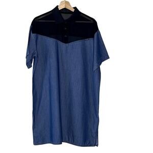 DIESEL DE-MONIGUE  DENIM  SHORT SLEEVE  SHIRT  DRESS‎ SIZE M